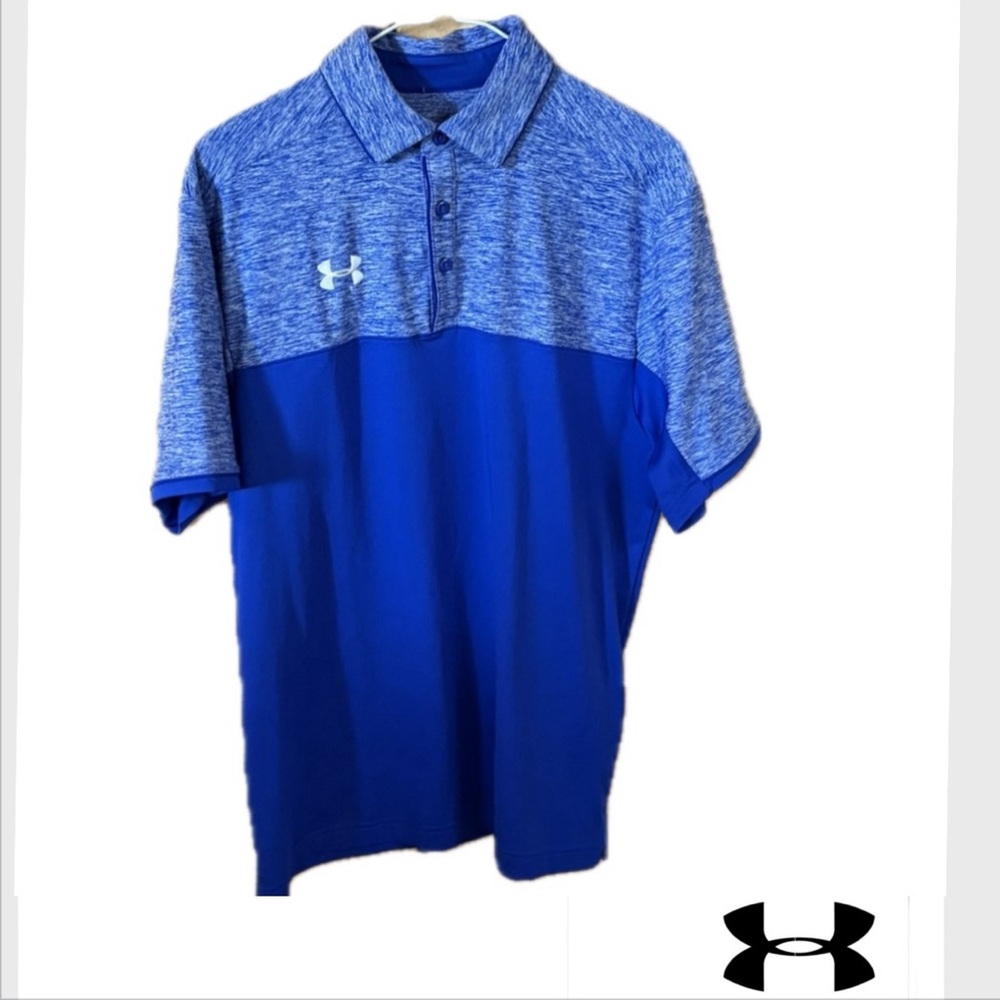 Under Armour Men's Two-Tone Blue Polo